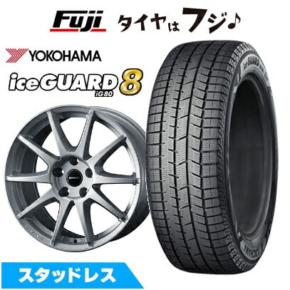 【パンク保証付き】【新品】輸入車用 BMW X3(G45) スタッドレスタイヤ ホイール4本セット 225/60R18 ヨコハマ アイスガード8 エイトIG80 WEDS ウェッズ アーヴィン S02 シルバー 7.5J 18インチ(送料無料)