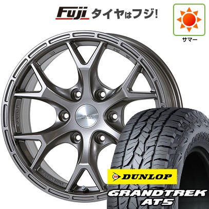プラド/ハイラックス 夏タイヤ ホイール4本セット 265/70R17 ダンロップ グラントレック AT5 ジャオス トライブクロウ 17インチ