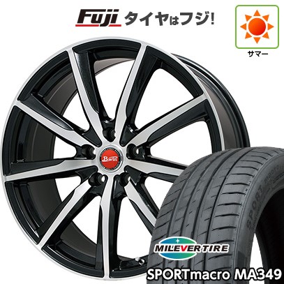 シビック(FL系 FK系)等 夏タイヤ ホイール4本セット 235/35R19 ミレバー スポーツマクロ MA349(限定) ビッグウエイ B-WIN ヴェノーザ9 19インチ