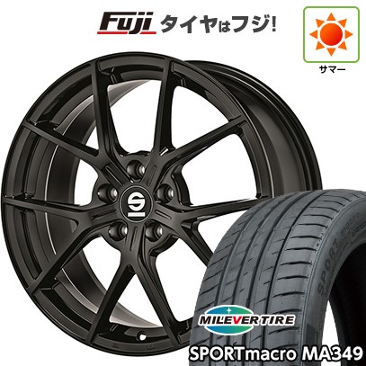 シビック(FL系 FK系)等 夏タイヤ ホイール4本セット 235/35R19 ミレバー スポーツマクロ MA349(限定) OZ SPARCO ポディオ 19インチ