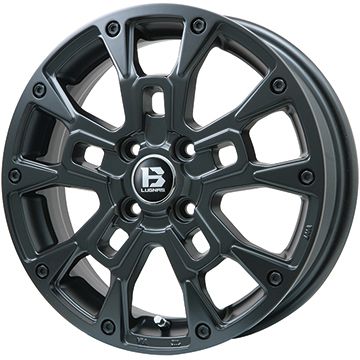 【新品 軽自動車】タフト ソリオ スタッドレスタイヤ ホイール4本セット 165/65R15 ヨコハマ アイスガード シックスIG60 ビッグウエイ  B-LUGNAS BRD(マットブラック) 15インチ