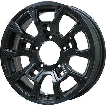 【新品】ジムニーシエラ スタッドレスタイヤ ホイール4本セット 215/70R16 ブリヂストン ブリザック DM-V3 ビッグウエイ B-LUGNAS BRD(マットブラック) 16インチ