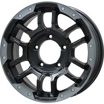 【新品】ジムニーシエラ スタッドレスタイヤ ホイール4本セット 215/70R16 ブリヂストン ブリザック VRX3 ビッグウエイ B-LUGNAS FRD(マットブラック/ブラッククリアリム) 16インチ