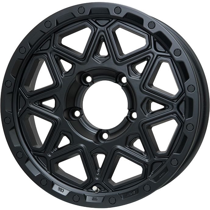 【新品】ジムニーシエラ スタッドレスタイヤ ホイール4本セット 215/70R16 ダンロップ グラントレック XS1 RWL ホワイトレター レアマイスター LMG モンタグナ(マットブラック) 16インチ