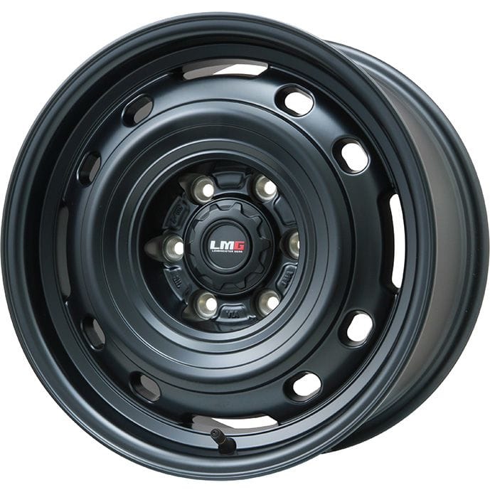 【新品】ハイエース200系用 スタッドレスタイヤ ホイール4本セット 195/80R15 ダンロップ ウインターマックス SV01 107/105L レアマイスター LMG OFF-STYLE 2 (マットブラック) 15インチ