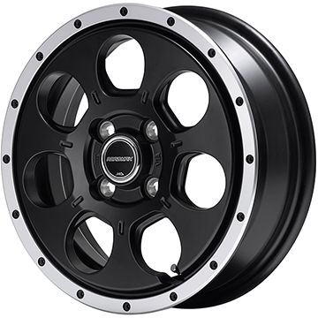 【新品 軽自動車】軽トラ 軽バン スタッドレスタイヤ ホイール4本セット 145/80R12 ブリヂストン W300 80/78N(限定) MID  ロードマックス WO-7 12インチ