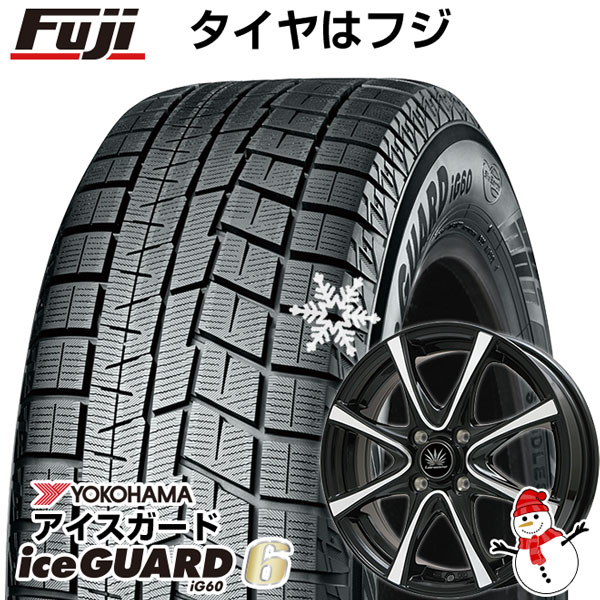 【新品】シエンタ 2015-22 スタッドレスタイヤ ホイール4本セット 185/60R15 ヨコハマ アイスガード シックスIG60 プレミックス  アマルフィV Jr(ブラックポリッシュ) 15インチ