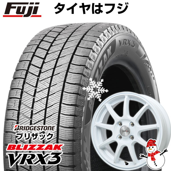 【新品国産4穴100車】 スタッドレスタイヤ ホイール4本セット 175/65R15 ブリヂストン ブリザック VRX3 レアマイスター  LMスポーツLM-QR ホワイト 15インチ