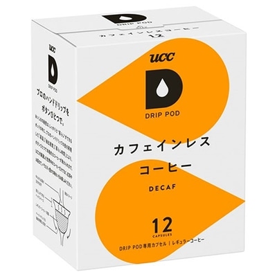 UCC DRIP POD(ドリップポッド) カフェインレスコーヒー 12P×12(6×2)箱入