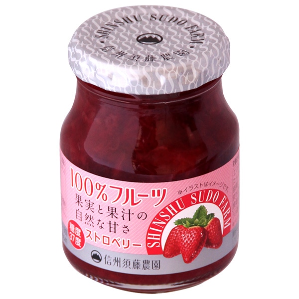 スドージャム 信州須藤農園 100％フルーツ ストロベリー 140g瓶×6個入×(2ケース): 飲料 食品専門店 味園サポート｜ANA  Mall｜マイルが貯まる・使えるショッピングモール