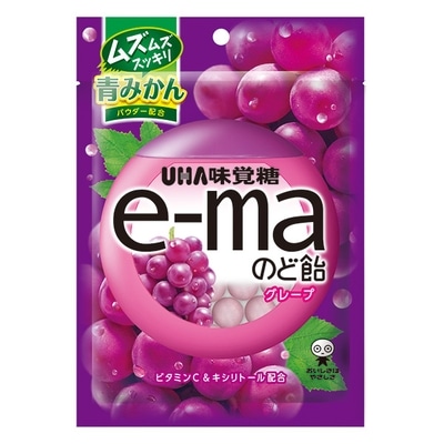 UHA味覚糖 e-maのど飴 袋 (グレープ) 50g×6袋入: 飲料 食品専門店 味園