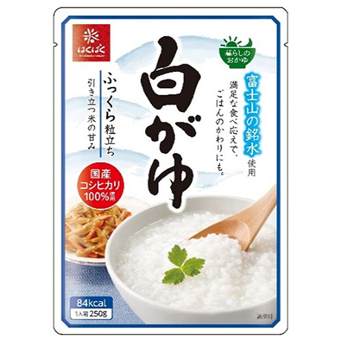 はくばく 暮らしのおかゆ 白がゆ 250g×24(8×3)袋入: 飲料 食品専門店 味園サポート｜ANA  Mall｜マイルが貯まる・使えるショッピングモール