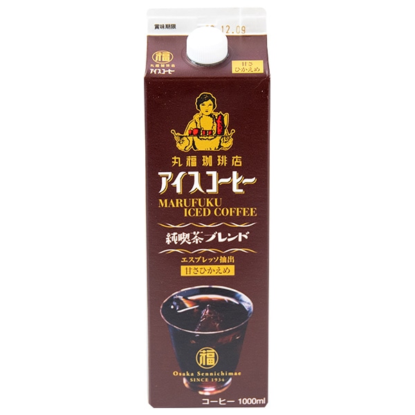 丸福珈琲店 アイスコーヒー 純喫茶ブレンド 甘さひかえめ 1000ml紙パック×6本入