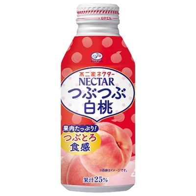 不二家 ネクター つぶつぶ白桃 380gボトル缶×24本入×(2ケース): 飲料