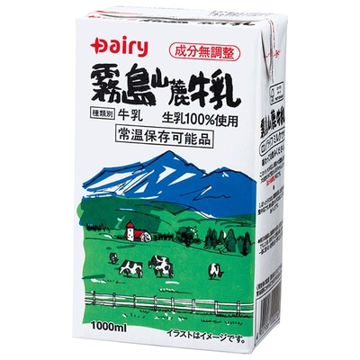 南日本酪農協同 デーリィ 霧島山麓牛乳 1L紙パック×12本入×(2ケース