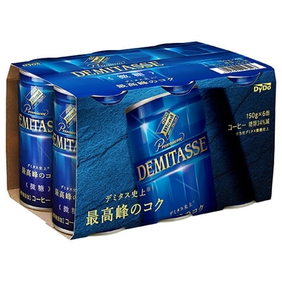 ダイドー ブレンド デミタスコーヒー 微糖(6缶パック) 150g缶×30(6×5