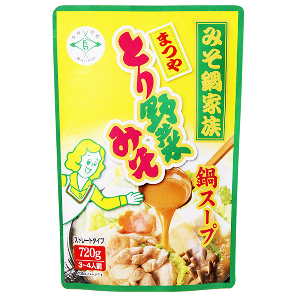 まつや まつや とり野菜みそ 鍋スープ 720g×8袋入×(2ケース): 飲料 食品専門店 味園サポート｜ANA  Mall｜マイルが貯まる・使えるショッピングモール