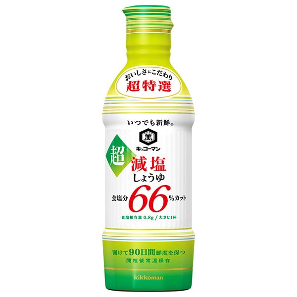 キッコーマン いつでも新鮮 超減塩醤油 食塩分66%カット 450ml×12本入