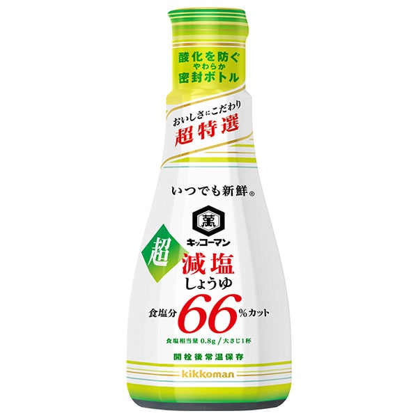 キッコーマン いつでも新鮮 超減塩しょうゆ 食塩分66%カット 200ml×6本入
