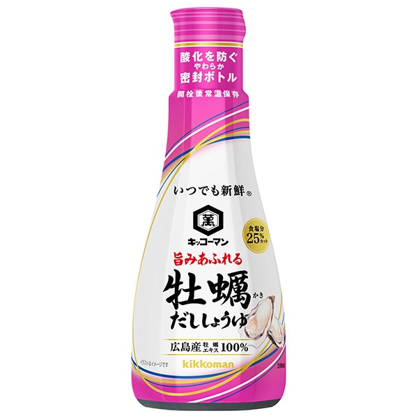 キッコーマン いつでも新鮮 旨みあふれる 牡蠣だししょうゆ 200mlペットボトル×6本入×(2ケース)