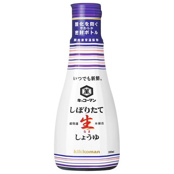 キッコーマン いつでも新鮮 しぼりたて 生しょうゆ 200ml×6本入×(2ケース)