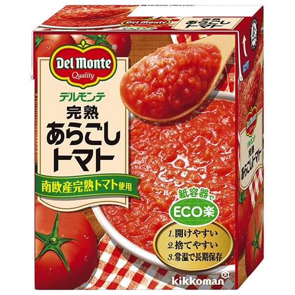 デルモンテ 完熟あらごしトマト 388g紙パック×12個入