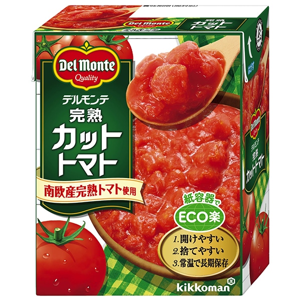 デルモンテ 完熟カットトマト 388g紙パック×12個入