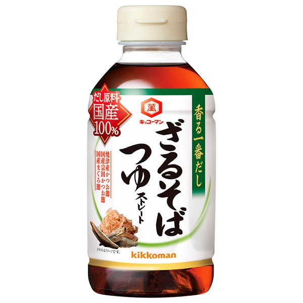 キッコーマン 香る一番だし ざるそばつゆ 300mlペットボトル×12本入