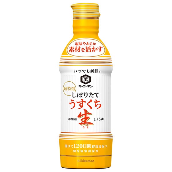 キッコーマン いつでも新鮮 しぼりたて うすくち生しょうゆ 450mlペットボトル×12本入×(2ケース)