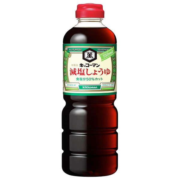 キッコーマン 減塩しょうゆ 750mlペットボトル×6本入