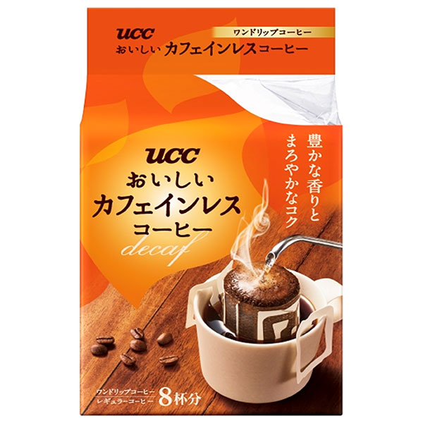 UCC おいしいカフェインレスコーヒー ドリップコーヒー (7g×8P)×12袋入×(2ケース)