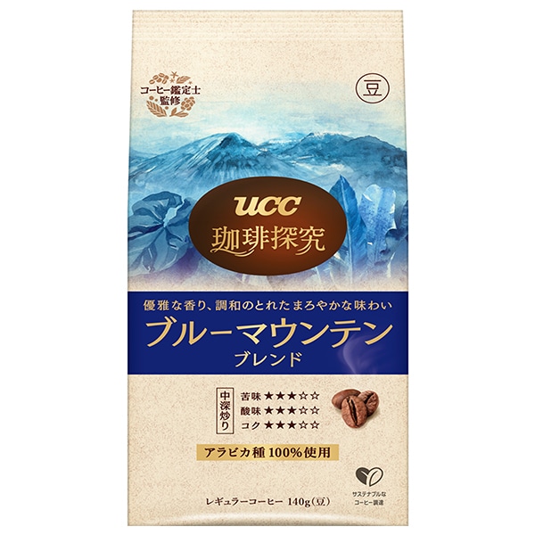 UCC 珈琲探究 炒り豆 ブルーマウンテンブレンド 140g袋×12(6×2)袋入