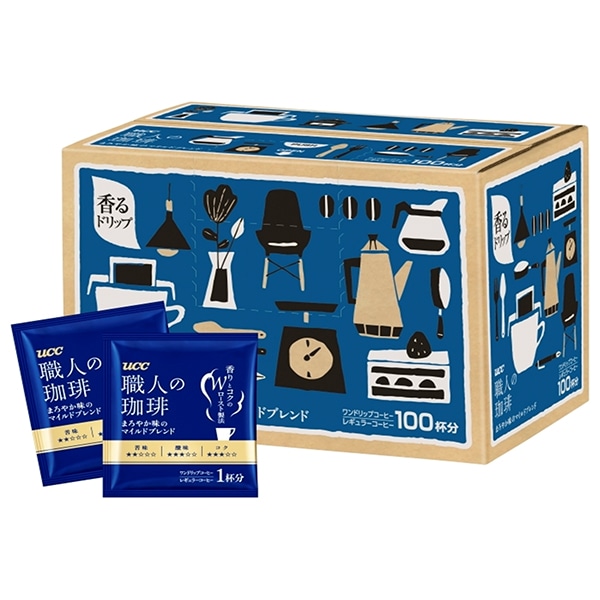 UCC 職人の珈琲 ドリップコーヒー まろやか味のマイルドブレンド (7g×100P)×1箱入