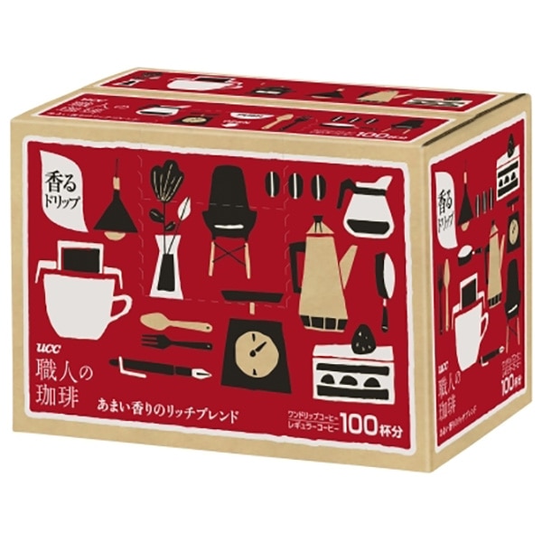 UCC 職人の珈琲 ドリップコーヒー あまい香りのリッチブレンド (7g×100P)×1箱入