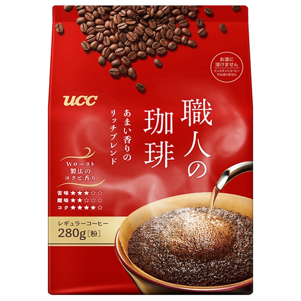 UCC 職人の珈琲 あまい香りのリッチブレンド 280g×12(6×2)袋入×(2ケース)