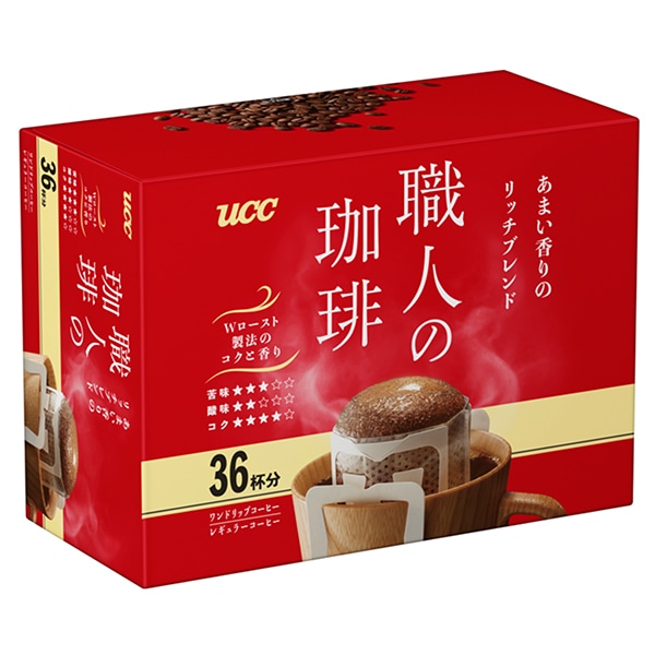 UCC 職人の珈琲 ワンドリップコーヒー あまい香りのリッチブレンド (7g×36P)×6箱入×(2ケース)