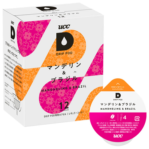 UCC DRIP POD(ドリップポッド) マンデリン&ブラジル 12P×12箱入