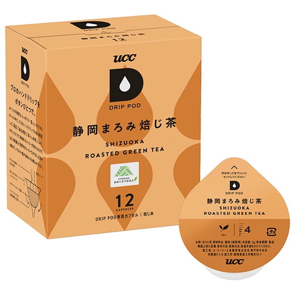 UCC DRIP POD(ドリップポッド) 静岡まろみ焙じ茶 12P×12箱入