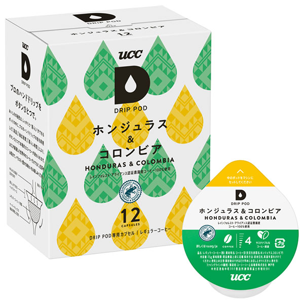 UCC DRIP POD(ドリップポッド) ホンジュラス&コロンビア 12P×12箱入