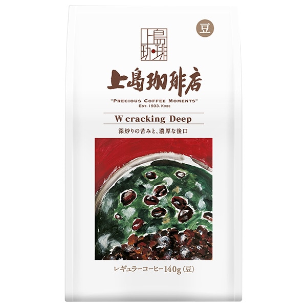 UCC 上島珈琲店 炒り豆 W cracking Deep 140g袋×12袋入