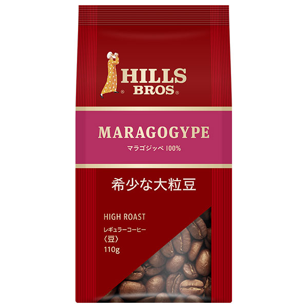 日本ヒルスコーヒー マラゴジッペ100%(豆) 110g袋×12袋入×(2ケース)