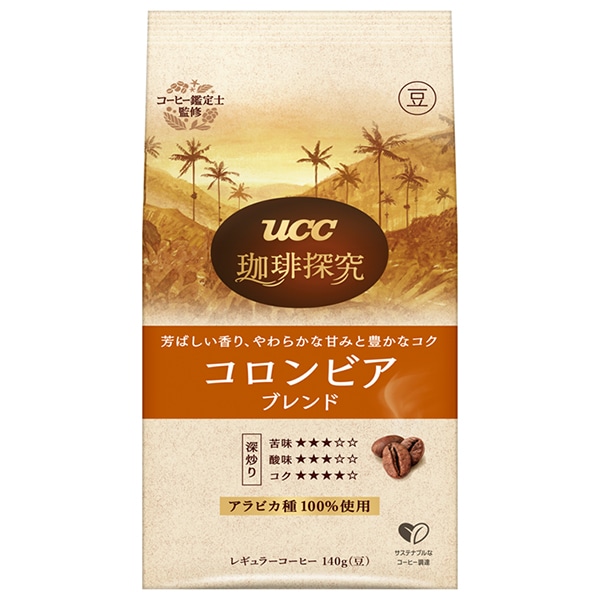 UCC 珈琲探求 炒り豆 コロンビアブレンド 140g×12袋入