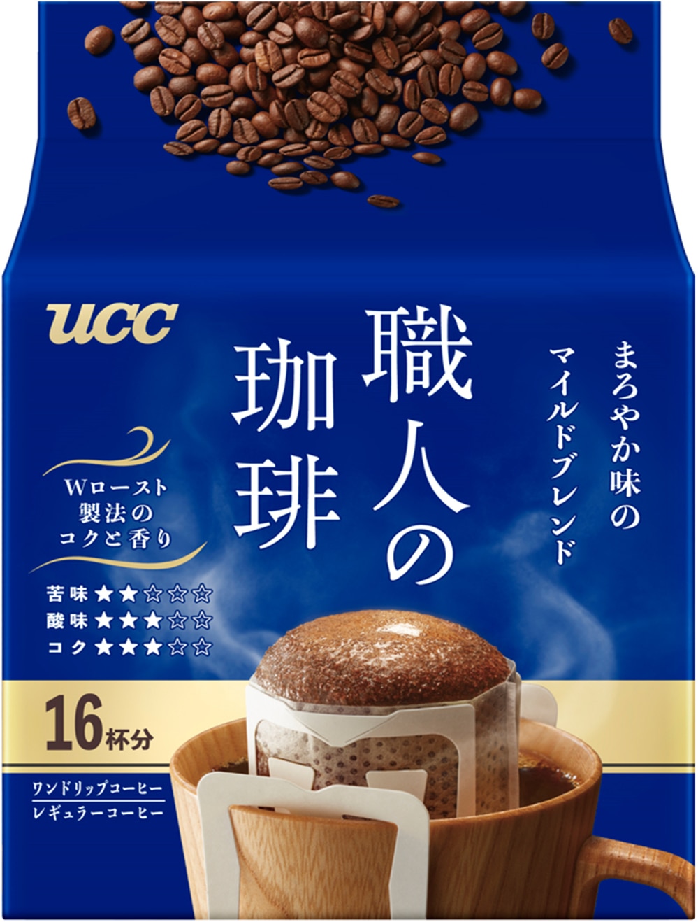 UCC 職人の珈琲 ワンドリップコーヒー まろやか味のマイルドブレンド (7g×16P)×12袋入×(2ケース)