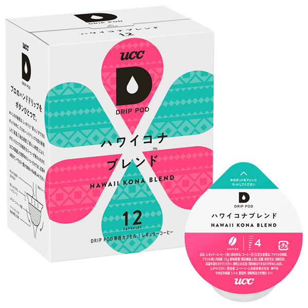UCC DRIP POD(ドリップポッド) ハワイコナブレンド 12P×12箱入