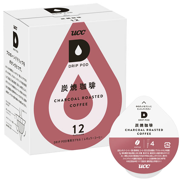 UCC DRIP POD(ドリップポッド) 炭焼珈琲 12P×12箱入