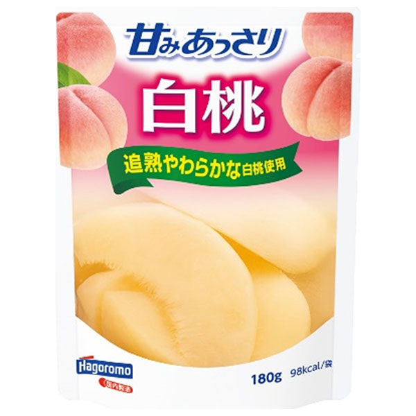はごろもフーズ 甘みあっさり 白桃 180gパウチ×6袋入×(2ケース)