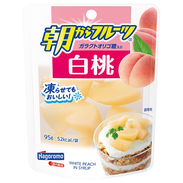 はごろもフーズ 朝からフルーツ 白桃 95gパウチ×6個入×(2ケース)