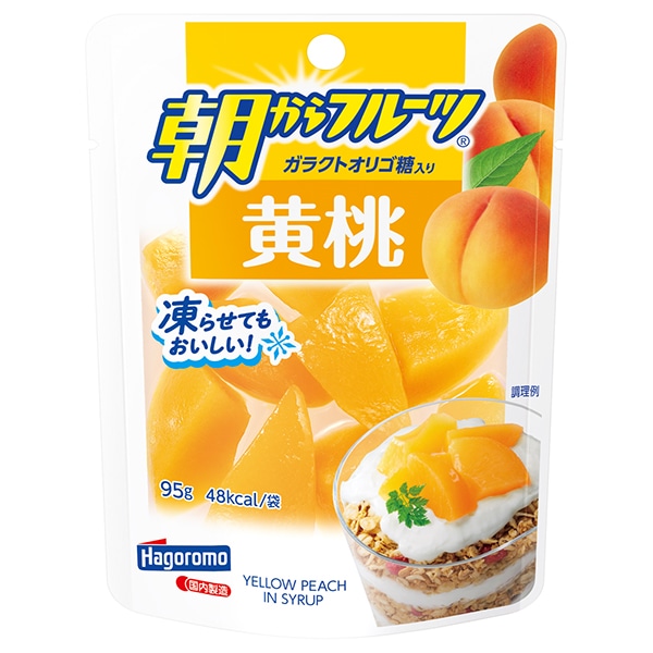 はごろもフーズ 朝からフルーツ 黄桃 95gパウチ×6袋入