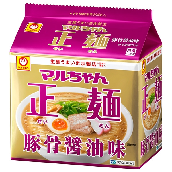 東洋水産 マルちゃん正麺 豚骨醤油味 (101g×5食)×6個入
