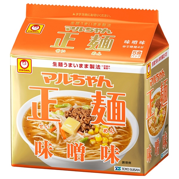東洋水産 マルちゃん正麺 味噌味 (108g×5食)×6個入